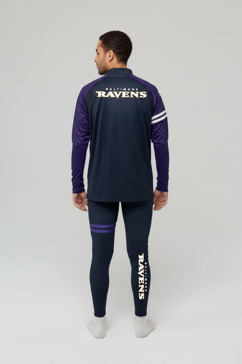 Homme Ski Sous-vêtement Bas Thermique NFL Baltimore Ravens 4/6