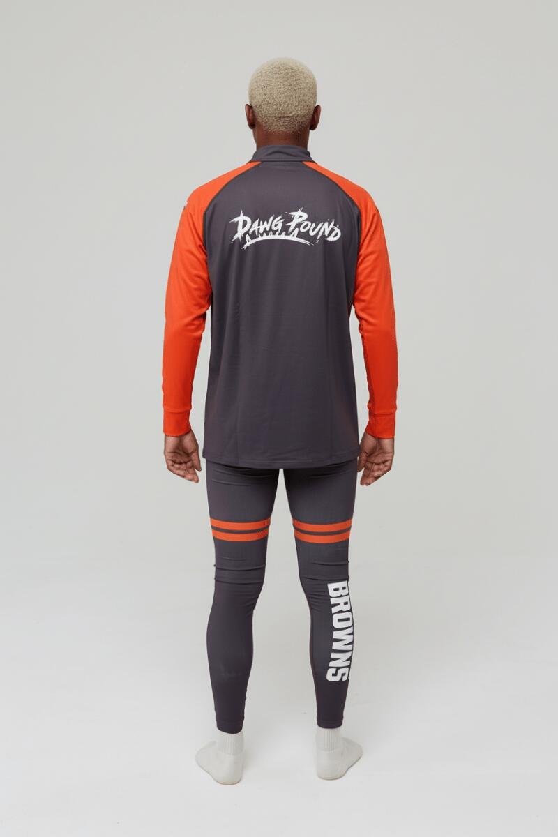 Homme Ski Sous-vêtement Haut Thermique NFL Cleveland Browns 4/7