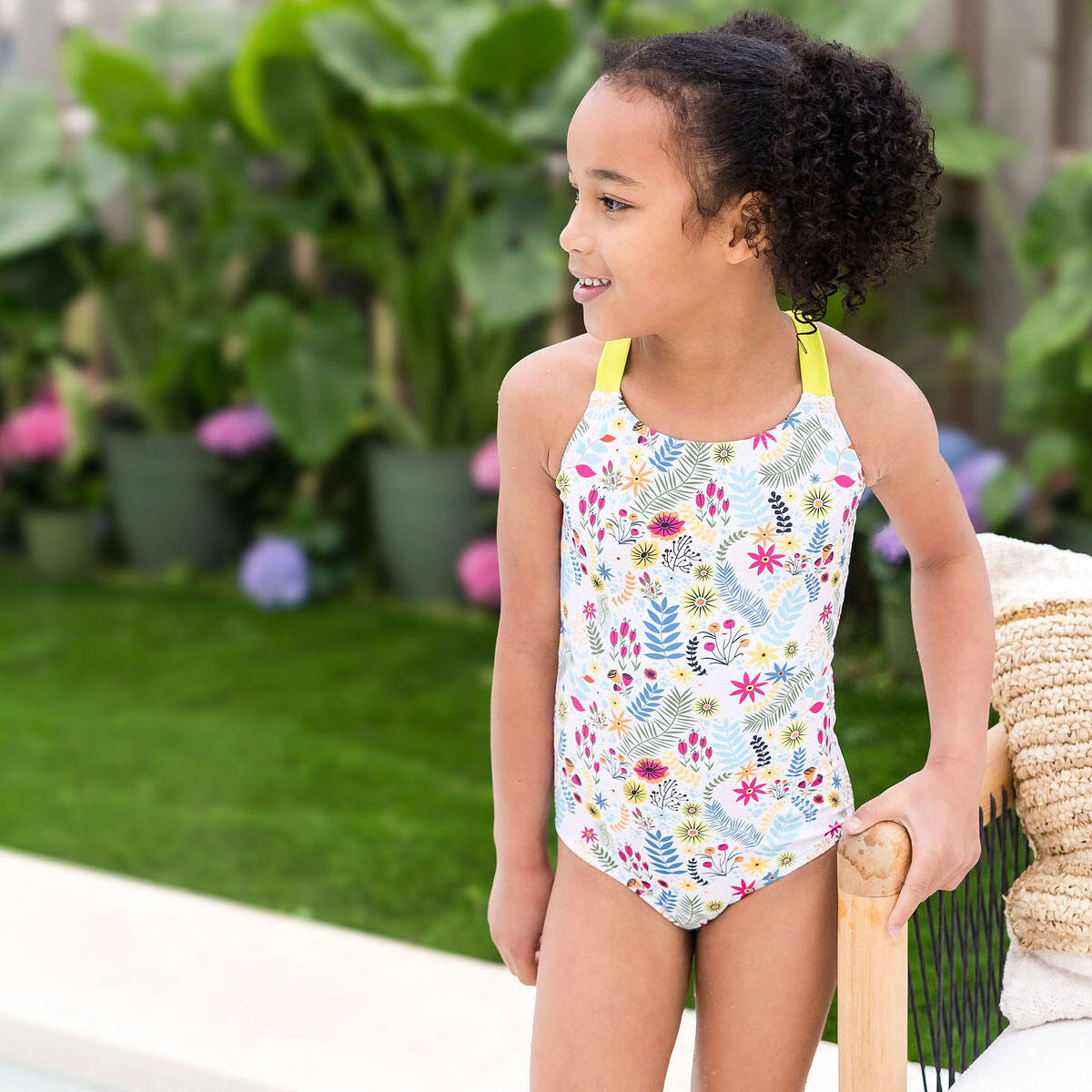 Girls Jungle Swimming Costume 2/5