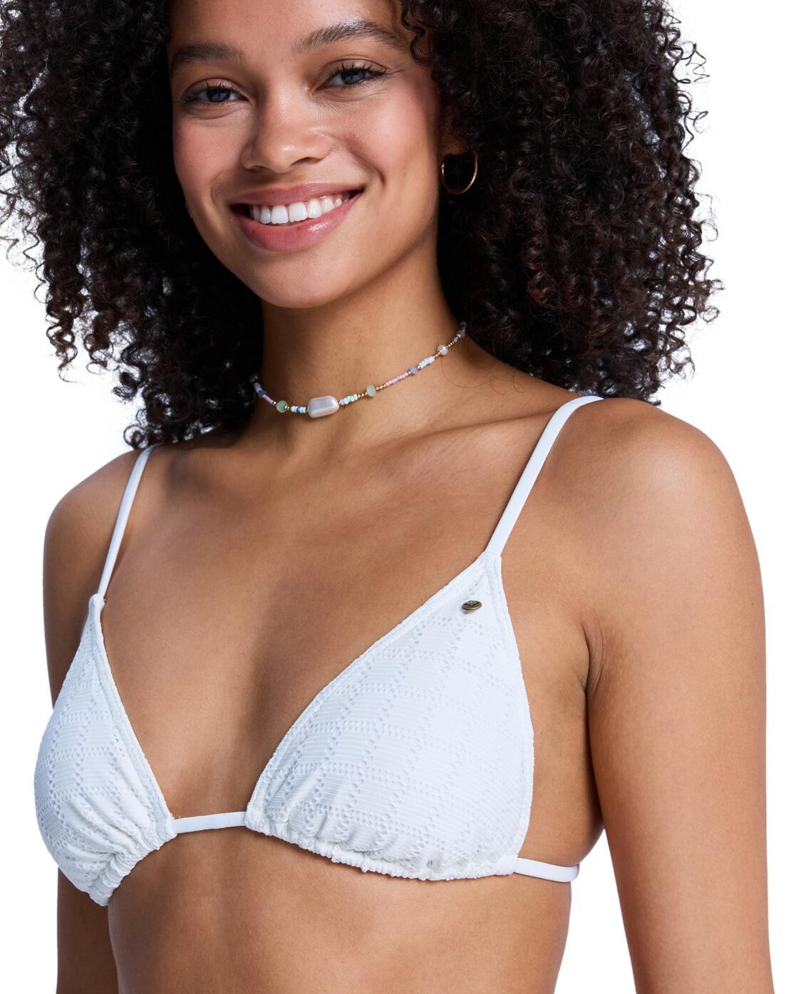 Haut de bikini triangle Blanc Femme 4/4