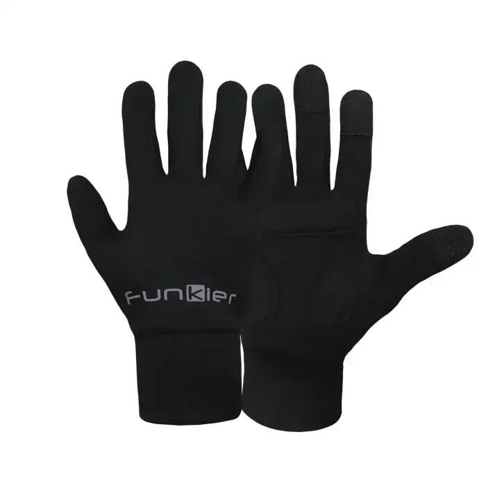 Mănuși FUNKIER Riccione unisex pentru ciclism, Lycra microfleece, Negru M 3/3