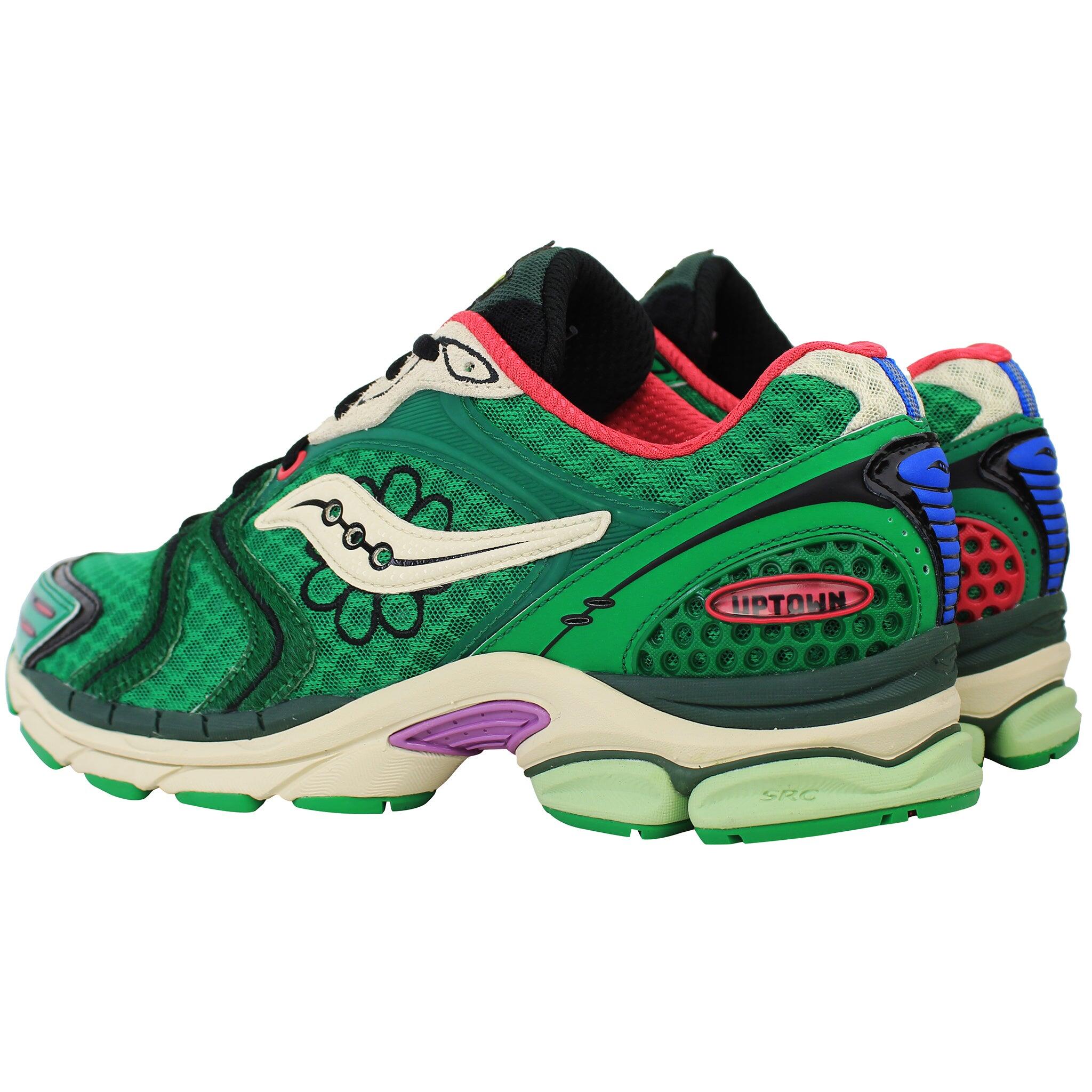 Saucony Progrid Triumph 4 Mens Green Running Shoes 3/5