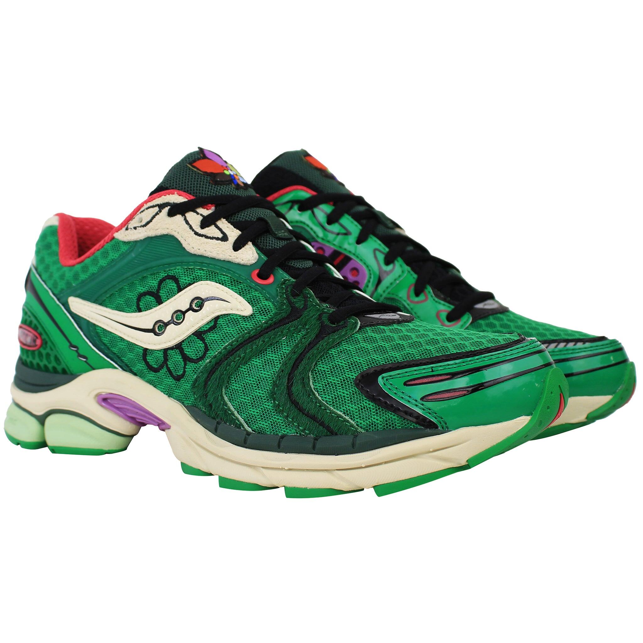 Saucony Progrid Triumph 4 Mens Green Running Shoes 2/5