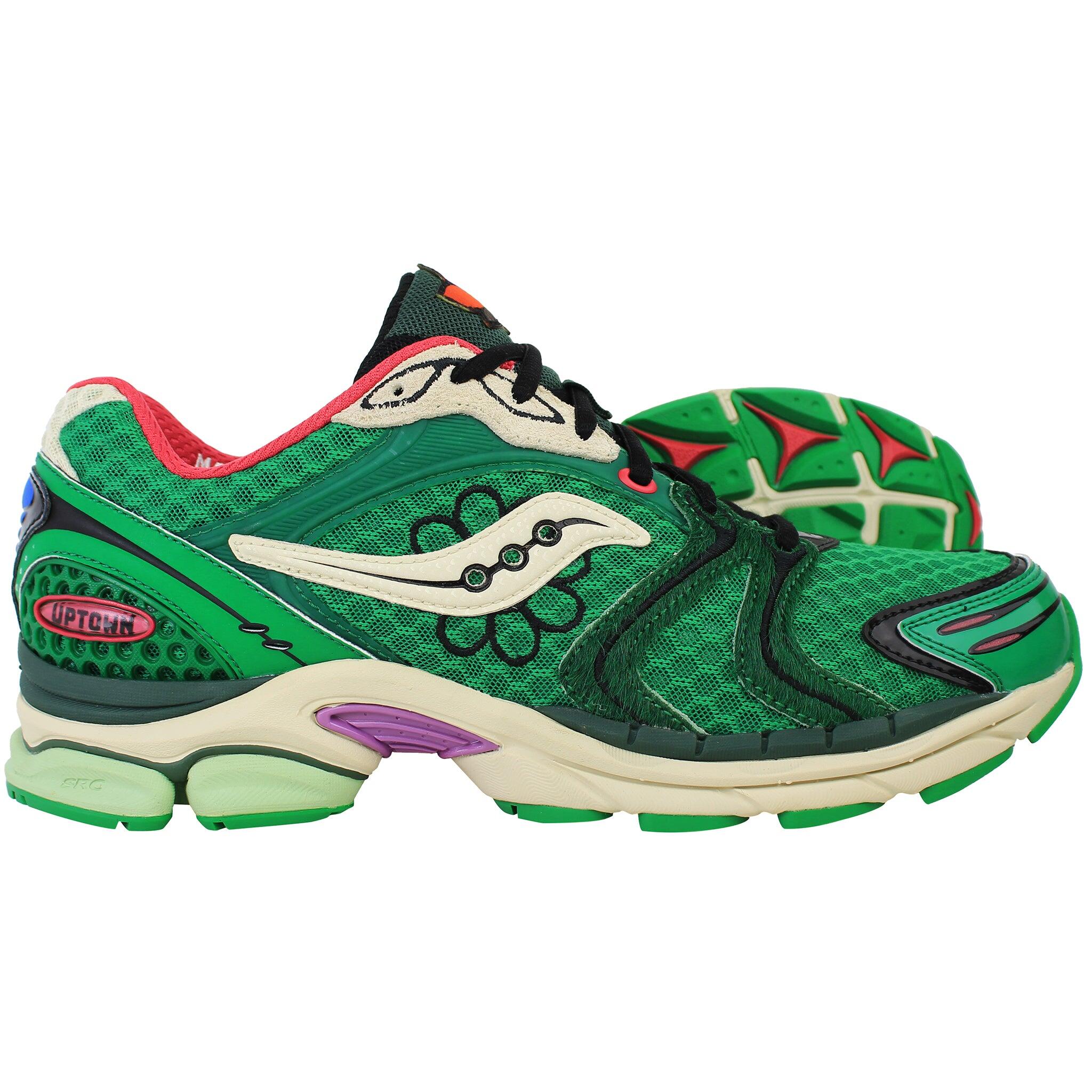 Saucony Progrid Triumph 4 Mens Green Running Shoes 4/5