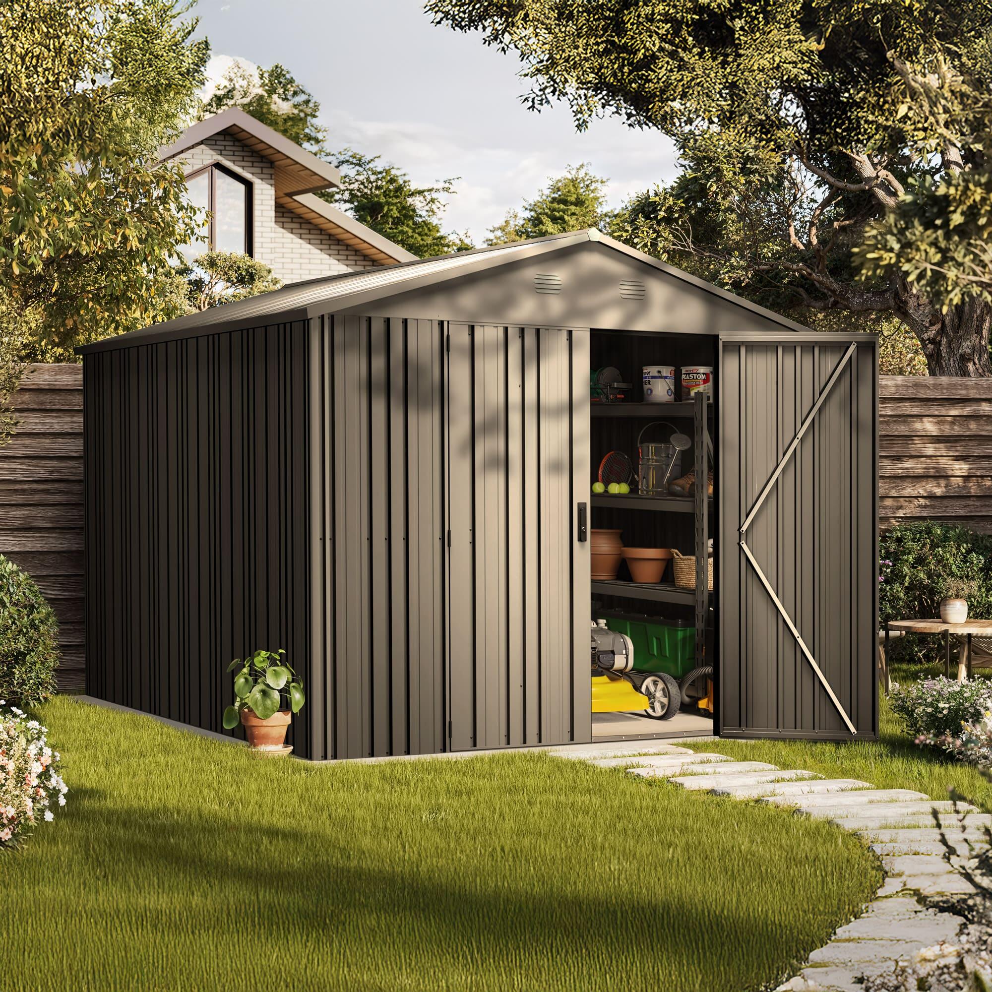 Abri de jardin métallique 7,94m² PIONEER Y90 structure solide 2/6