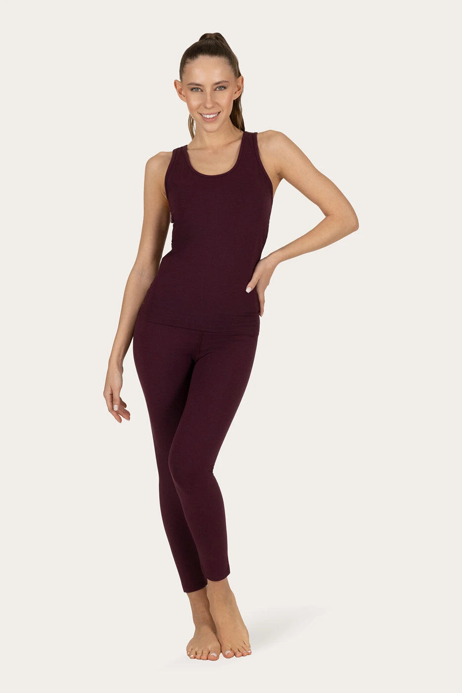 Surya 7/8  Legging Yoga et Pilates/Pilates - Violet foncé 4/5