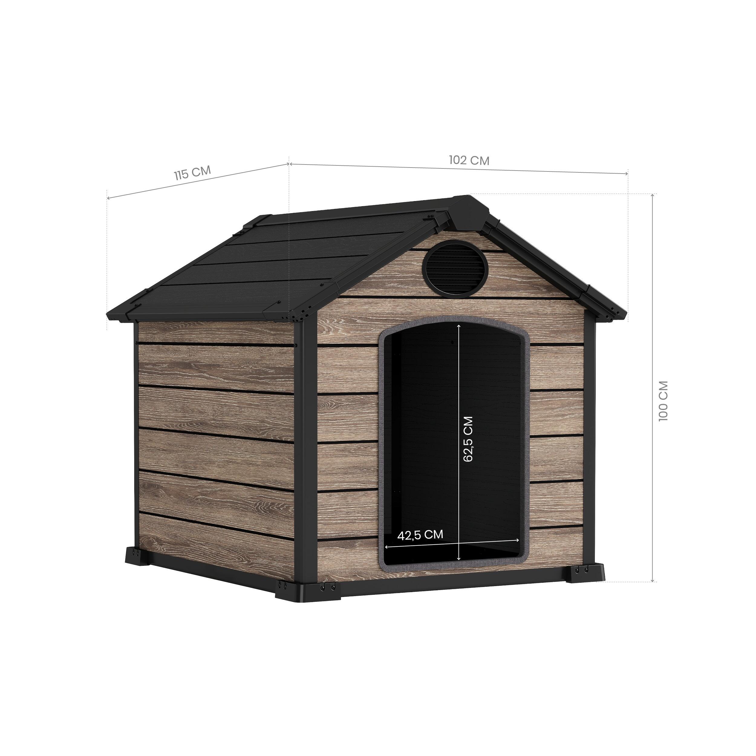 Abri de jardin résine OAK O10 102x115x100cm sol effet bois 4/6