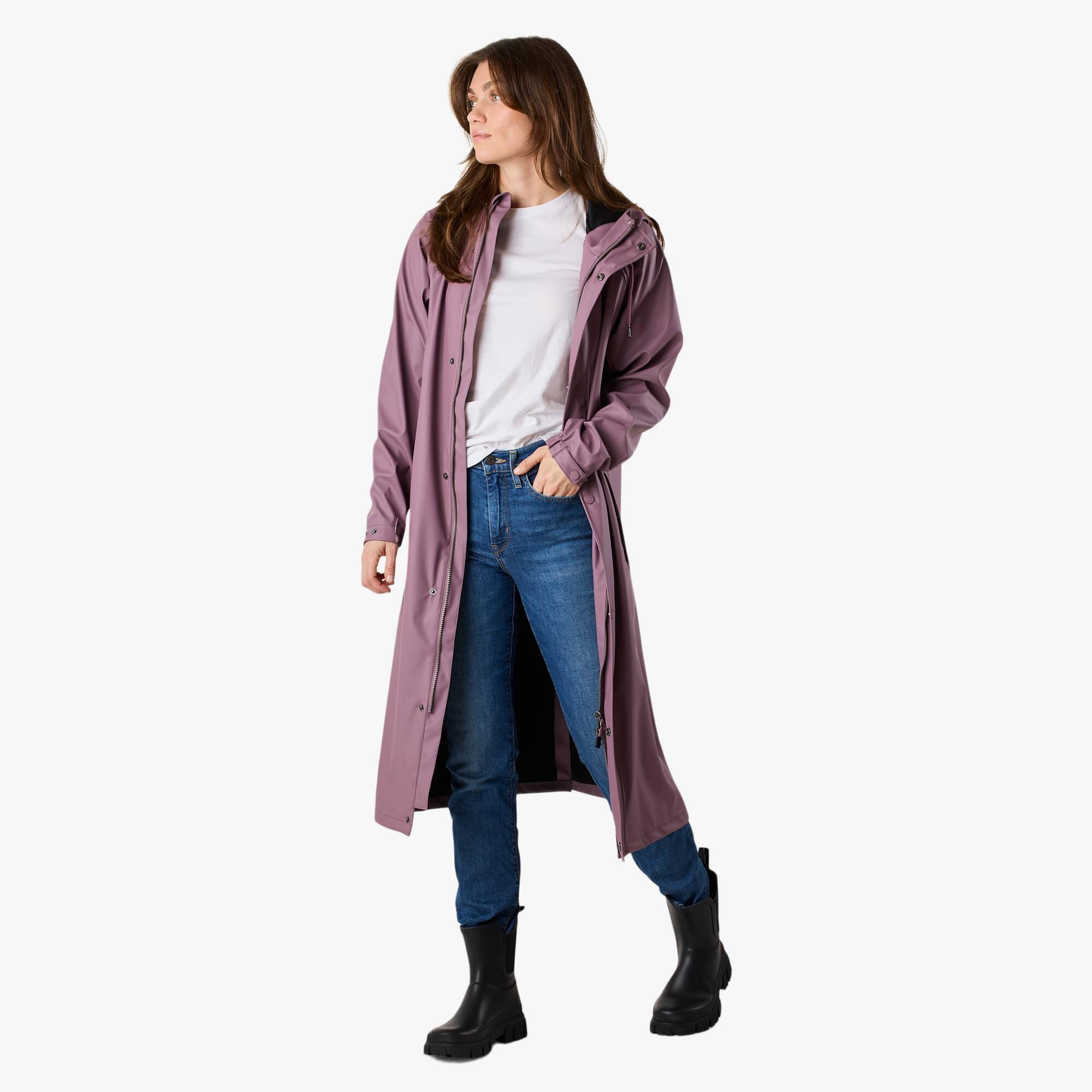 Veste de randonnée femme imperméable coupe-vent Väderöarna Long Coat 3/7