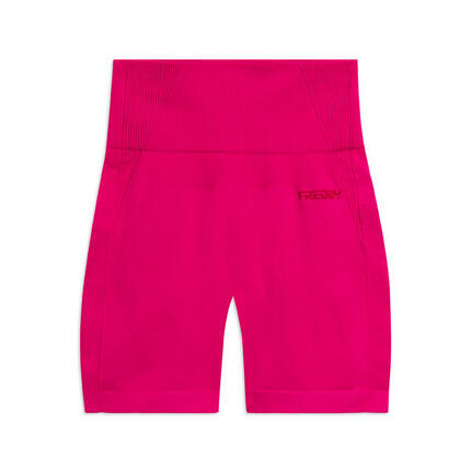 Leggings courts sans couture à taille haute et empiècements côtelés