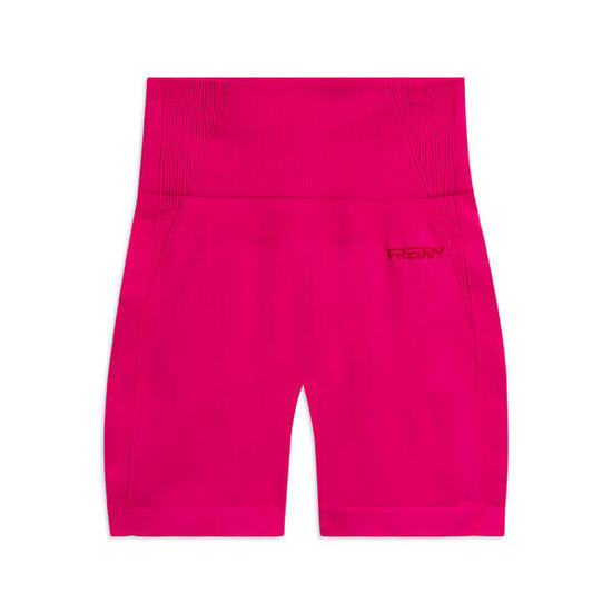 Leggings courts sans couture à taille haute et empiècements côtelés