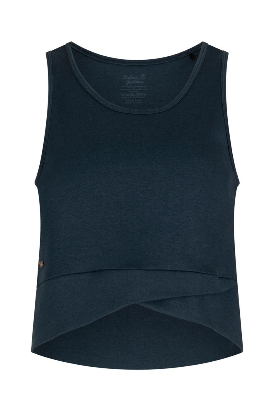 Crop Top de Yoga et Pilates Sati à Nœud – Bleu foncé 5/5