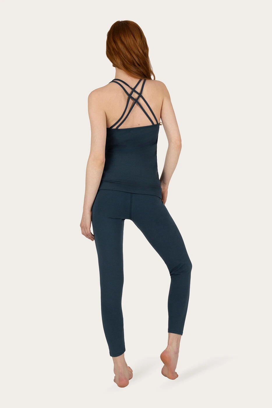 Top de Yoga et Pilates en Bambou Lyrais  - Blue Acier 4/5