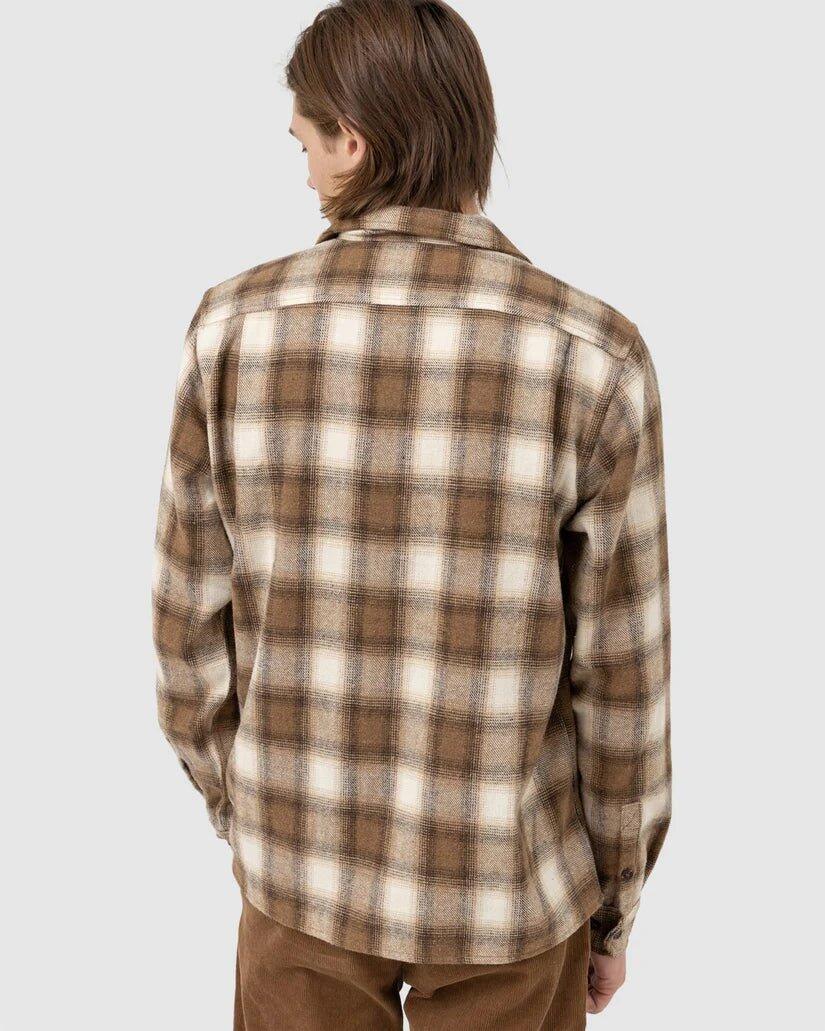 Camicia a Maniche Lunghe Flanella Uomo a Quadri 2/3
