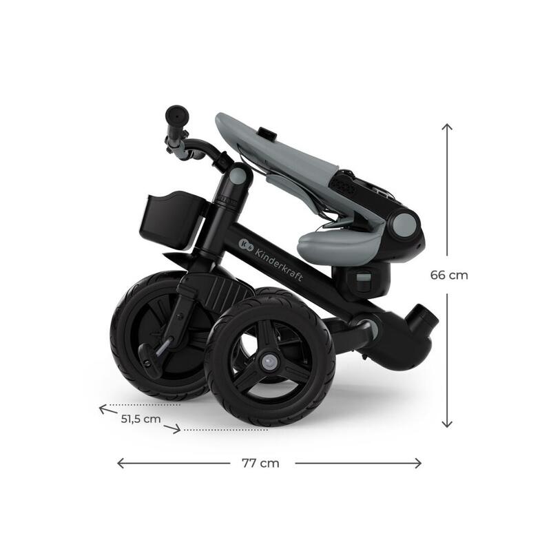 Tricicletă Kinderkraft AVEO 2 Plus GRI