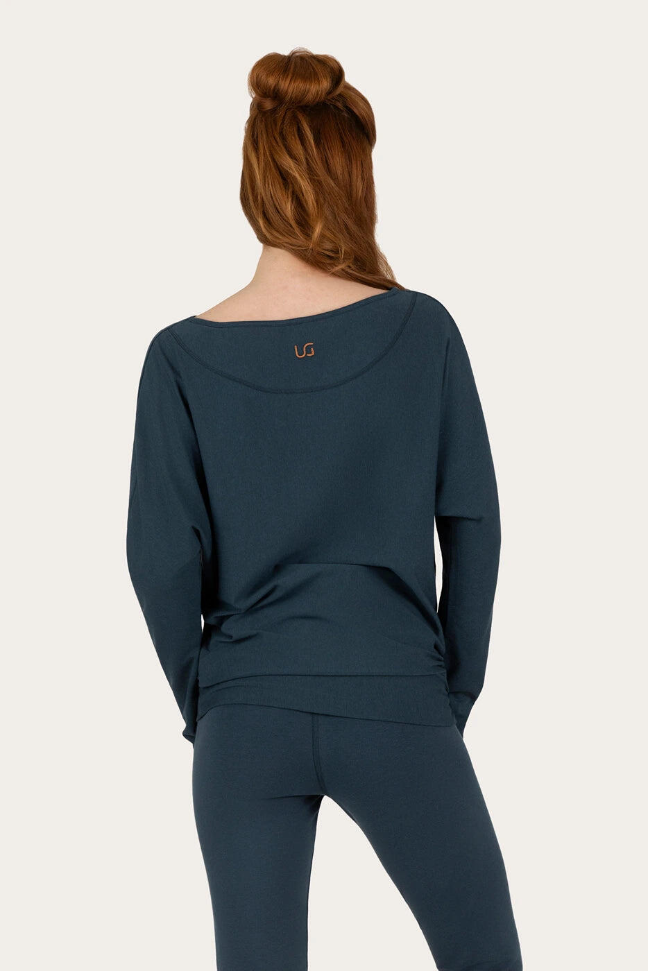 Chemise de Yoga et Pilates à manches longues Budhi, chauve-souris - Blue/gris 3/5