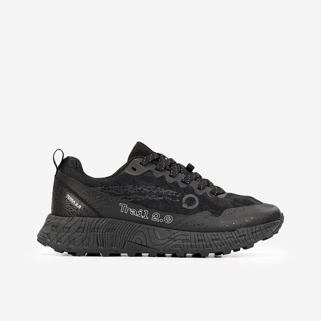 Scarpa da Trail Running Uomo Gomma ATOM AT158 TERRA V2 LOW DENSITY ALL BLACK 1/7