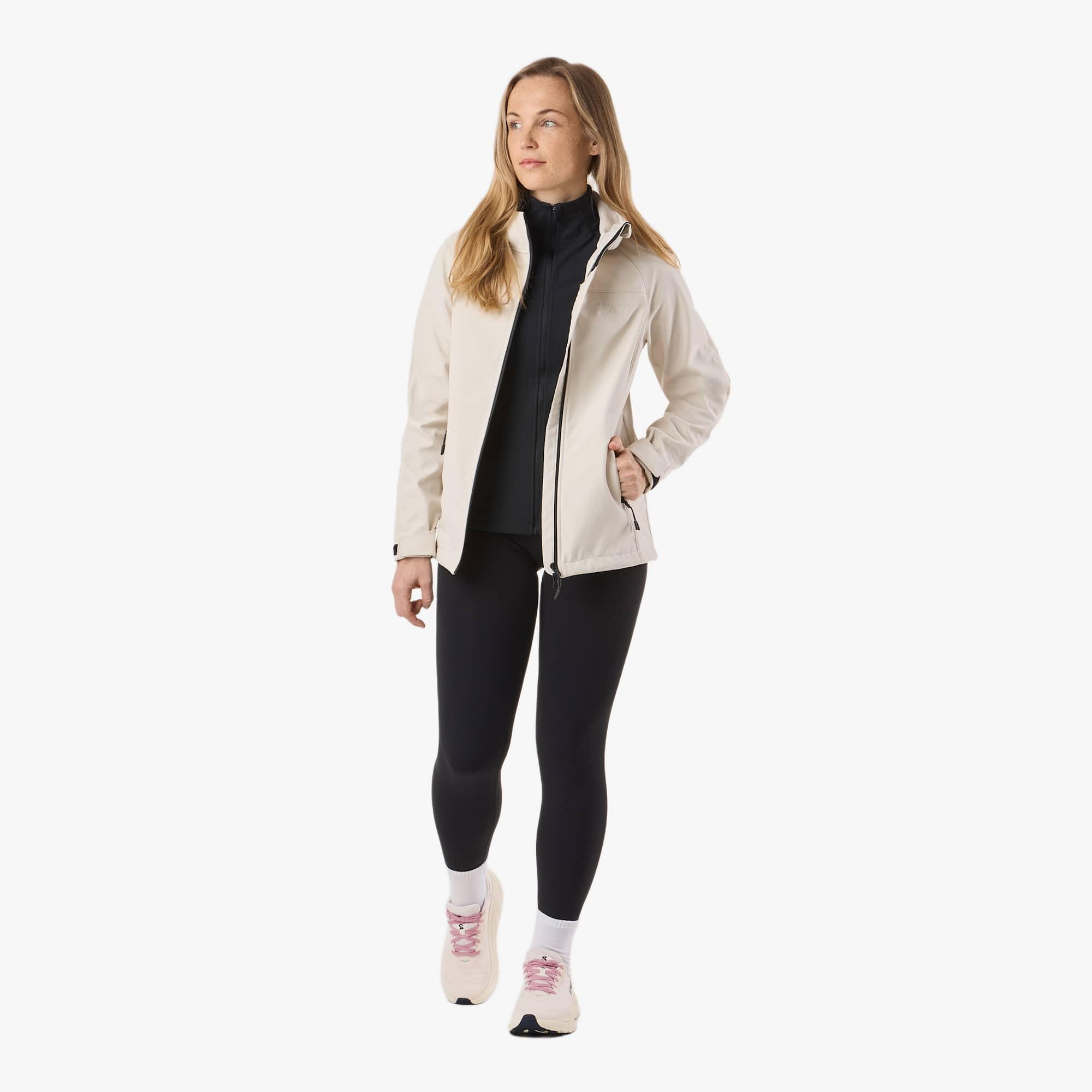 Damen Wandern Softshelljacke wasserdicht atmungsaktiv Stryn Softshell 3/8