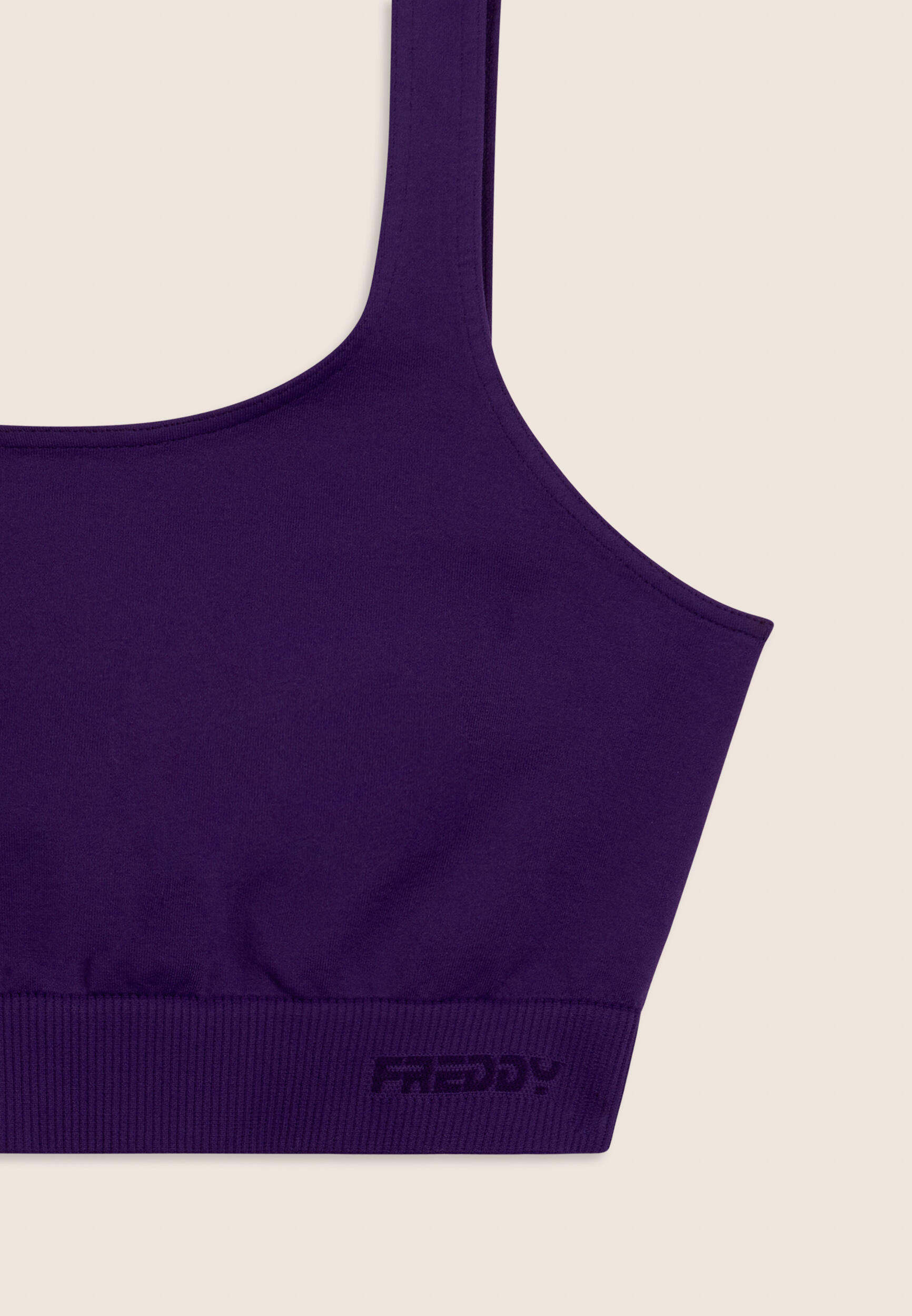 Top Sportivo Seamless con Fascia Sottoseno in costina 3/3
