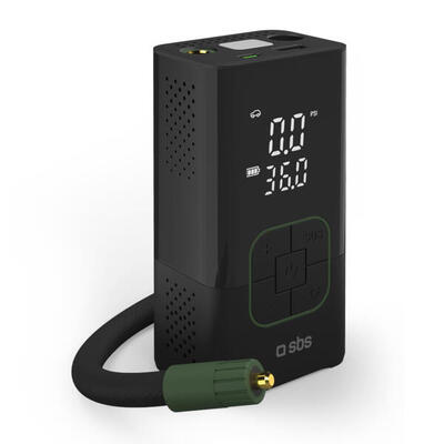 Compressore Portatile Mini Pompa con Power Bank 3600mAh e Torcia LED