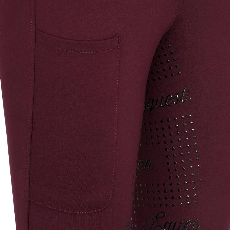 Pantaloni de călărie pentru copii EQUESTRIAN QUEEN Redbridge, cu șezut complet