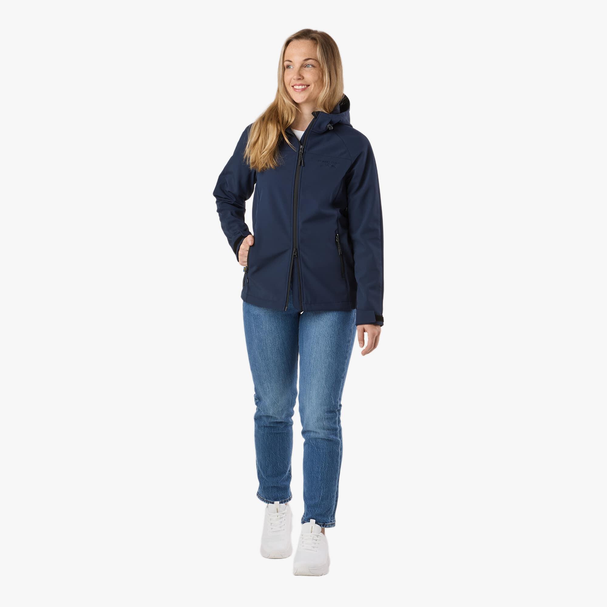 Veste softshell randonnée femme imperméable respirante Stryn Softshell 3/8