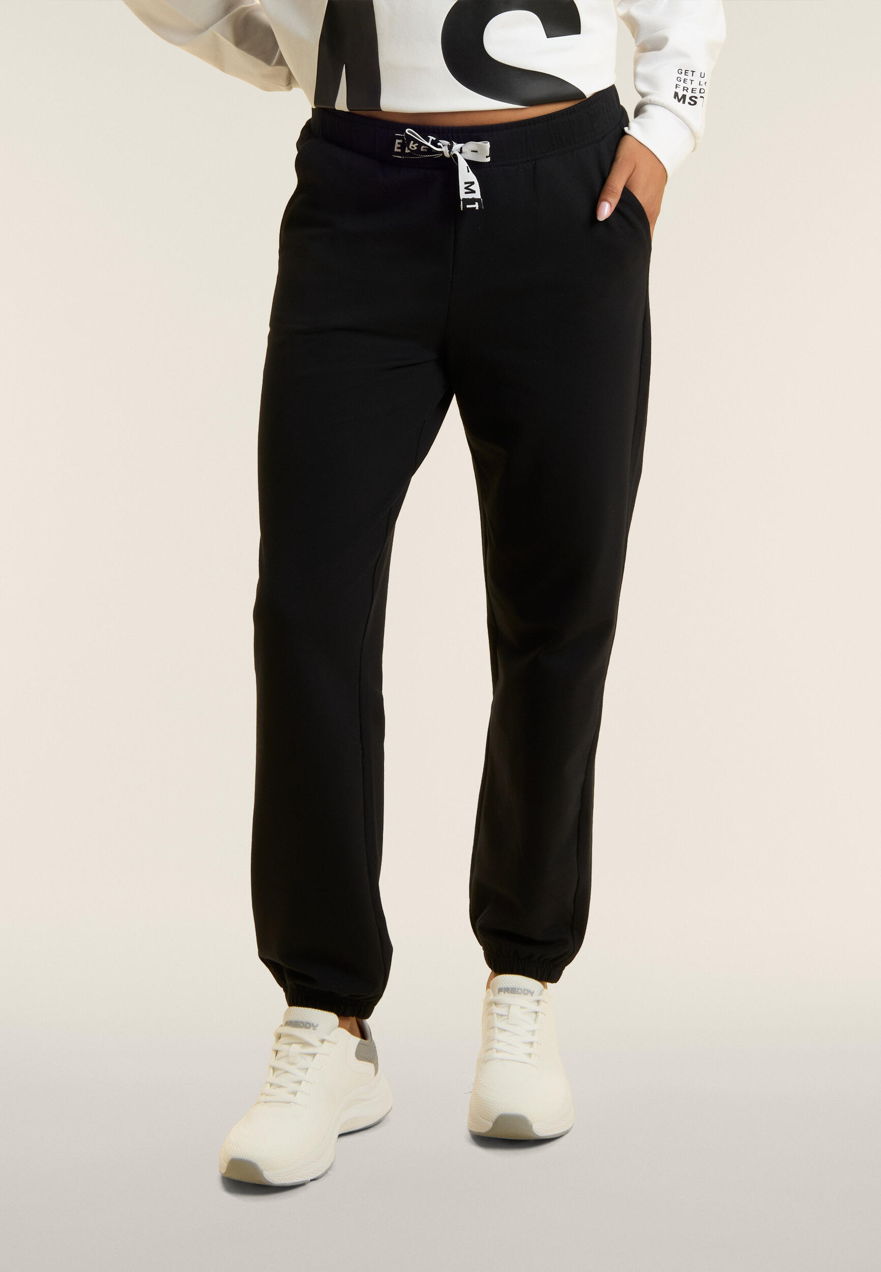 Pantalon de sport classique avec cordon de serrage logo FREDDY MST 2/4