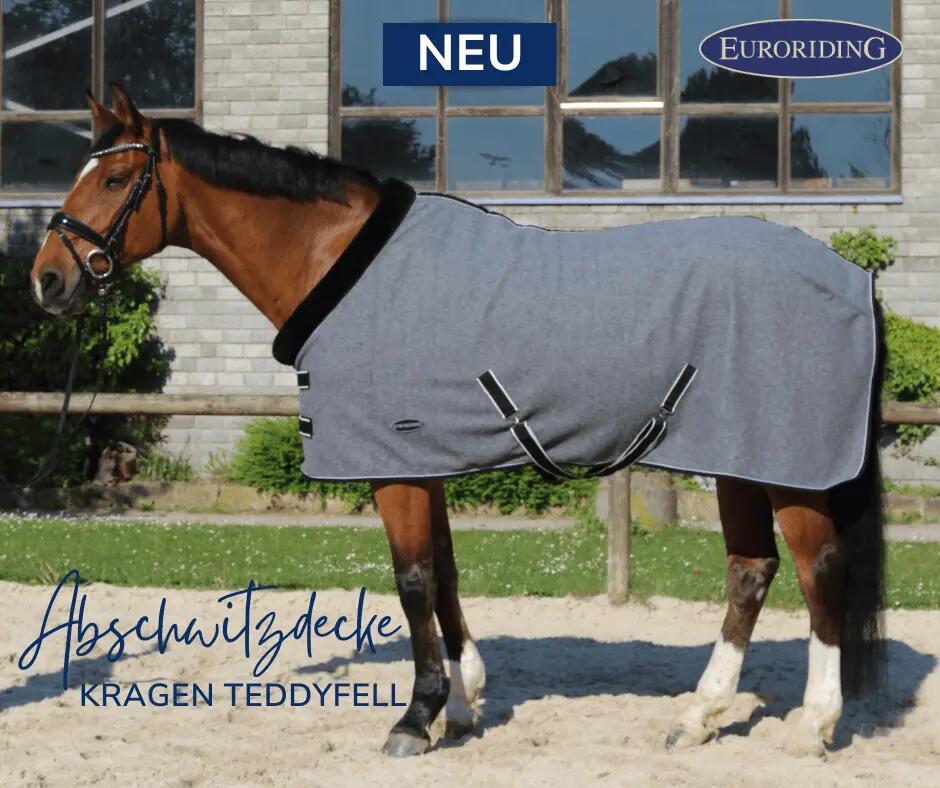 Euroriding Fleece Rug Met Teddykraag Grijs - 7/7
