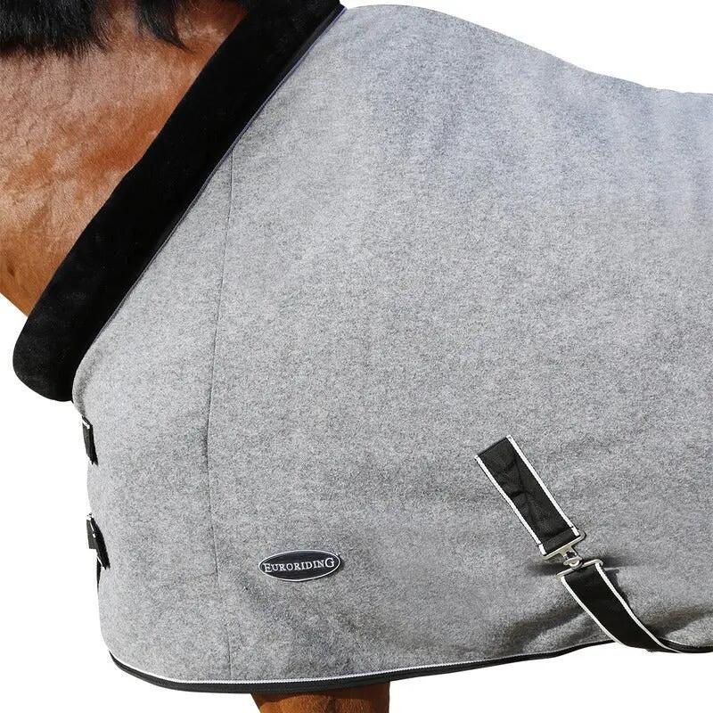Euroriding Fleece Rug Met Teddykraag Grijs - 2/7
