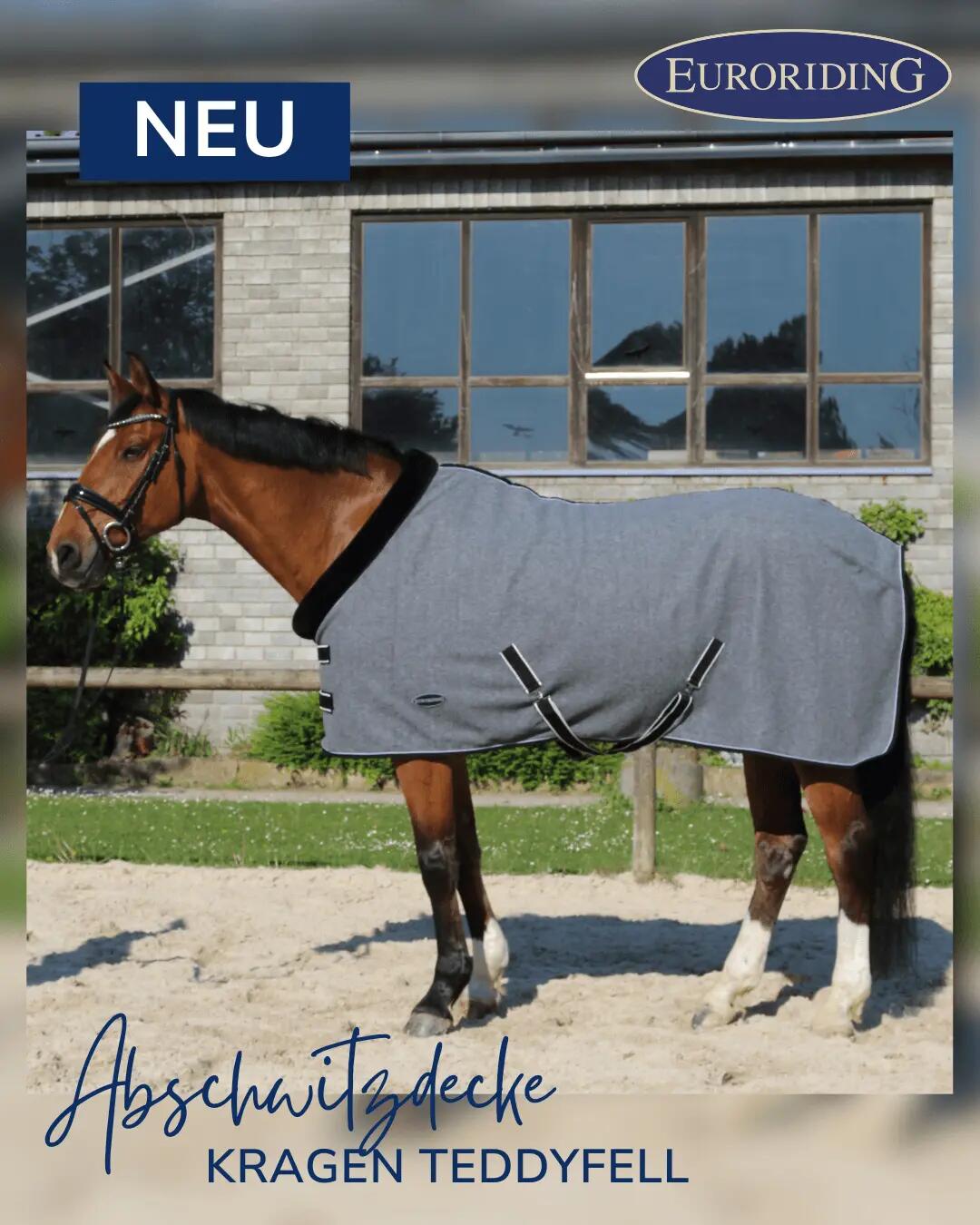 Euroriding Fleece Rug Met Teddykraag Grijs - 5/7