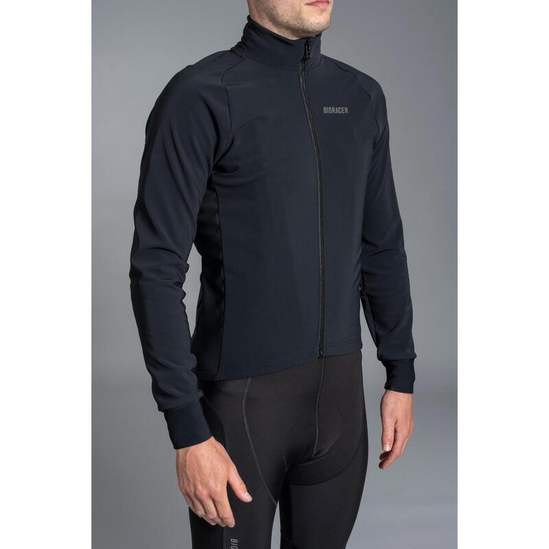 Winter Cycling Jacket Insulating Windproof Men - Tempest Protect Pixel Black