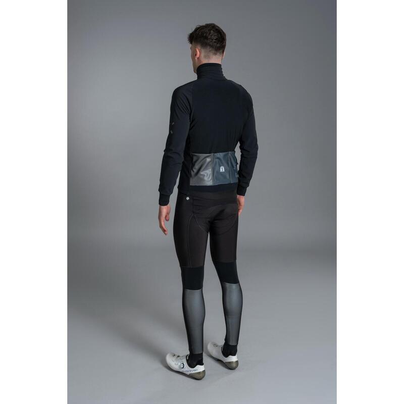 Winter Cycling Jacket Insulating Windproof Men - Tempest Protect Pixel Black