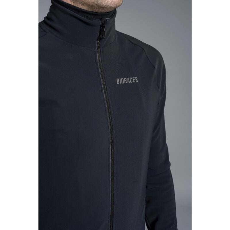 Winter Cycling Jacket Insulating Windproof Men - Tempest Protect Pixel Black