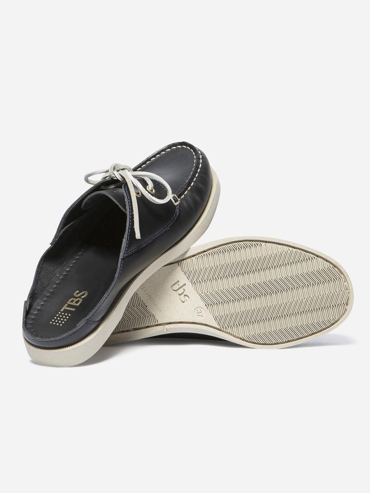 Mules femme PHELUME Marine / Crème 4/4