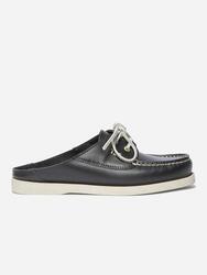 Mules femme PHELUME 1973 marine et crème cuir talon 18 mm