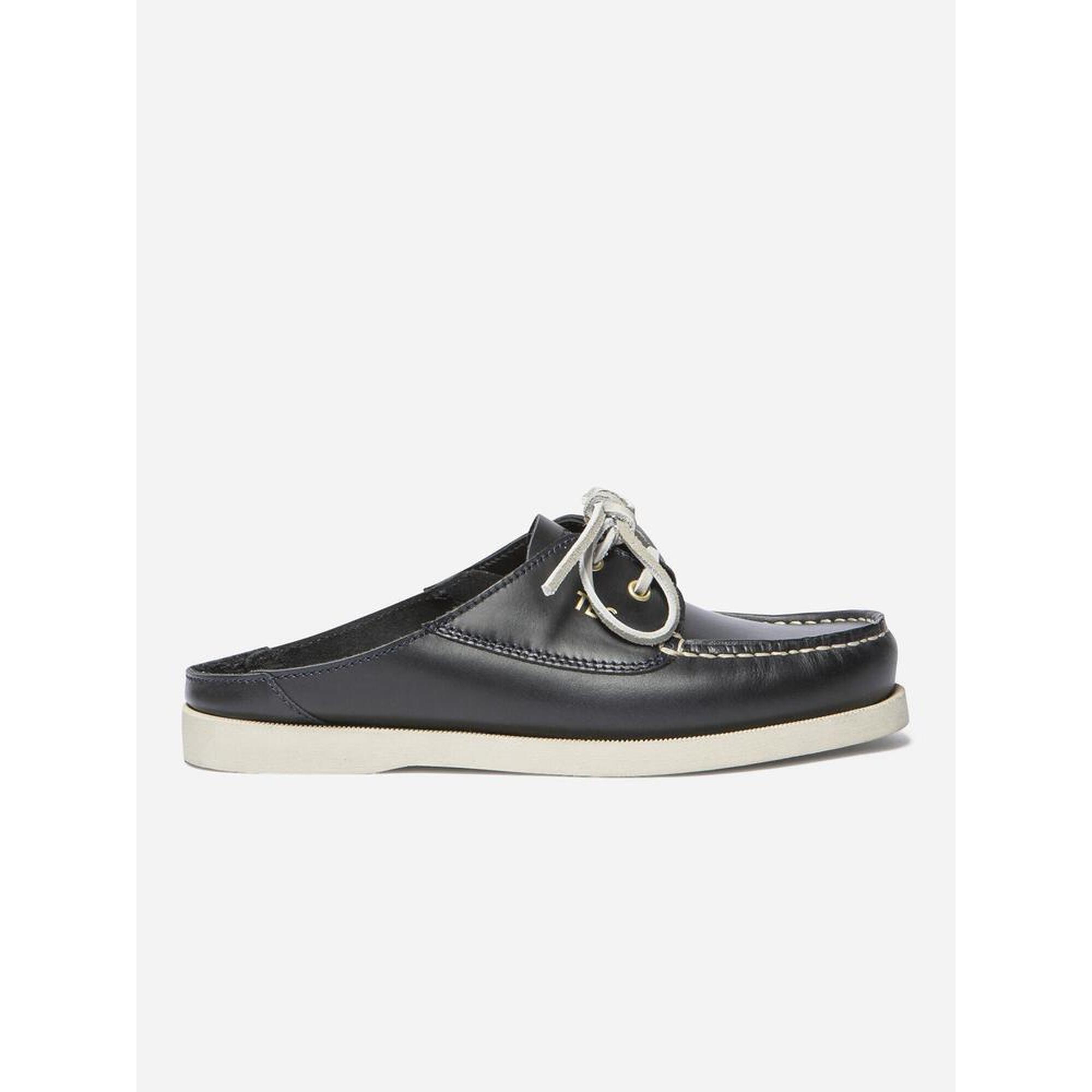 Tbs - Mules Femme Phelume Marine / Crème Cuir, Talon 18 Mm, Fabriquées Au Portugal - Mule - Bleu - Decathlon