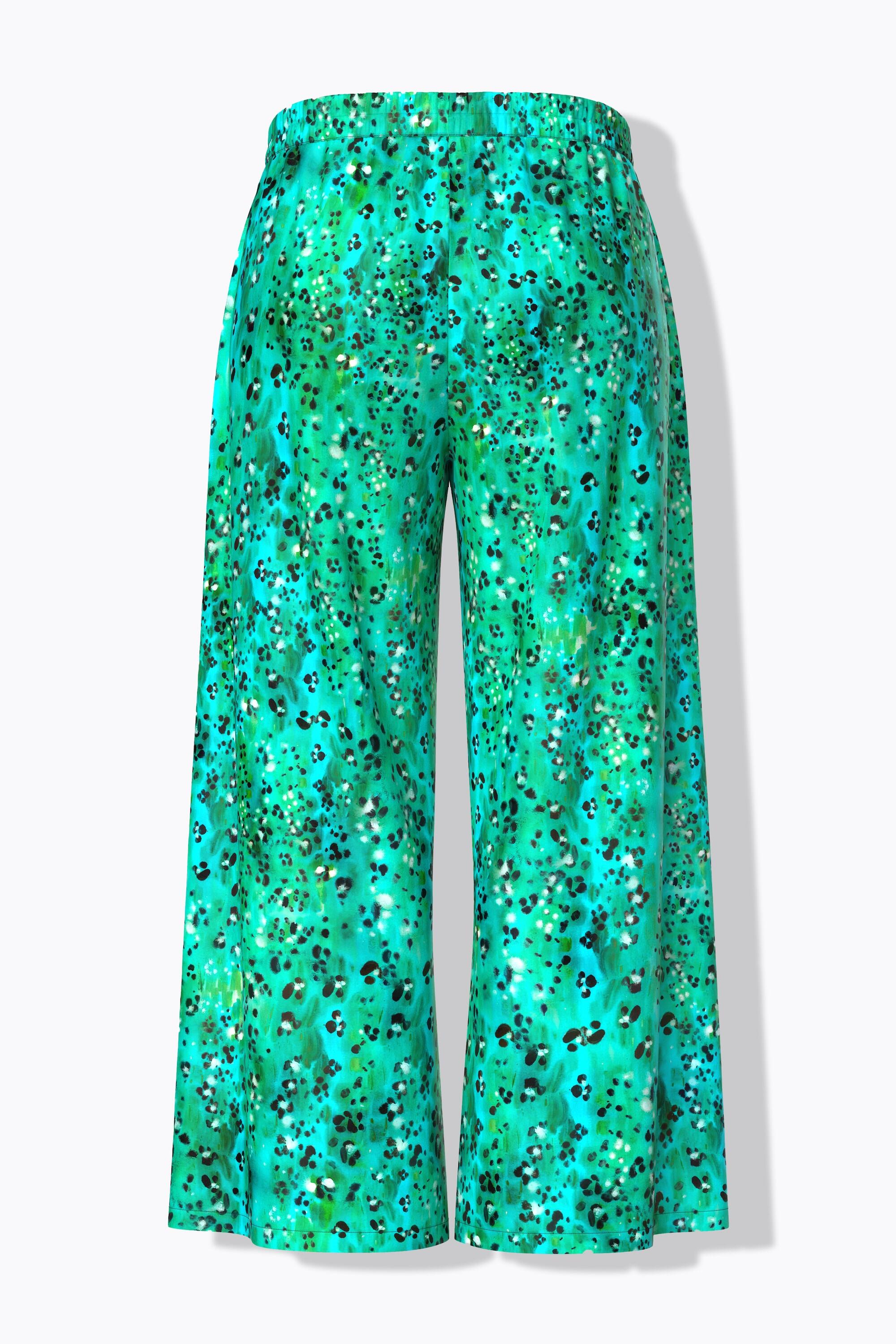 Femme Pantalon palazzo jambe large et taille élastique motif léopard 7/7
