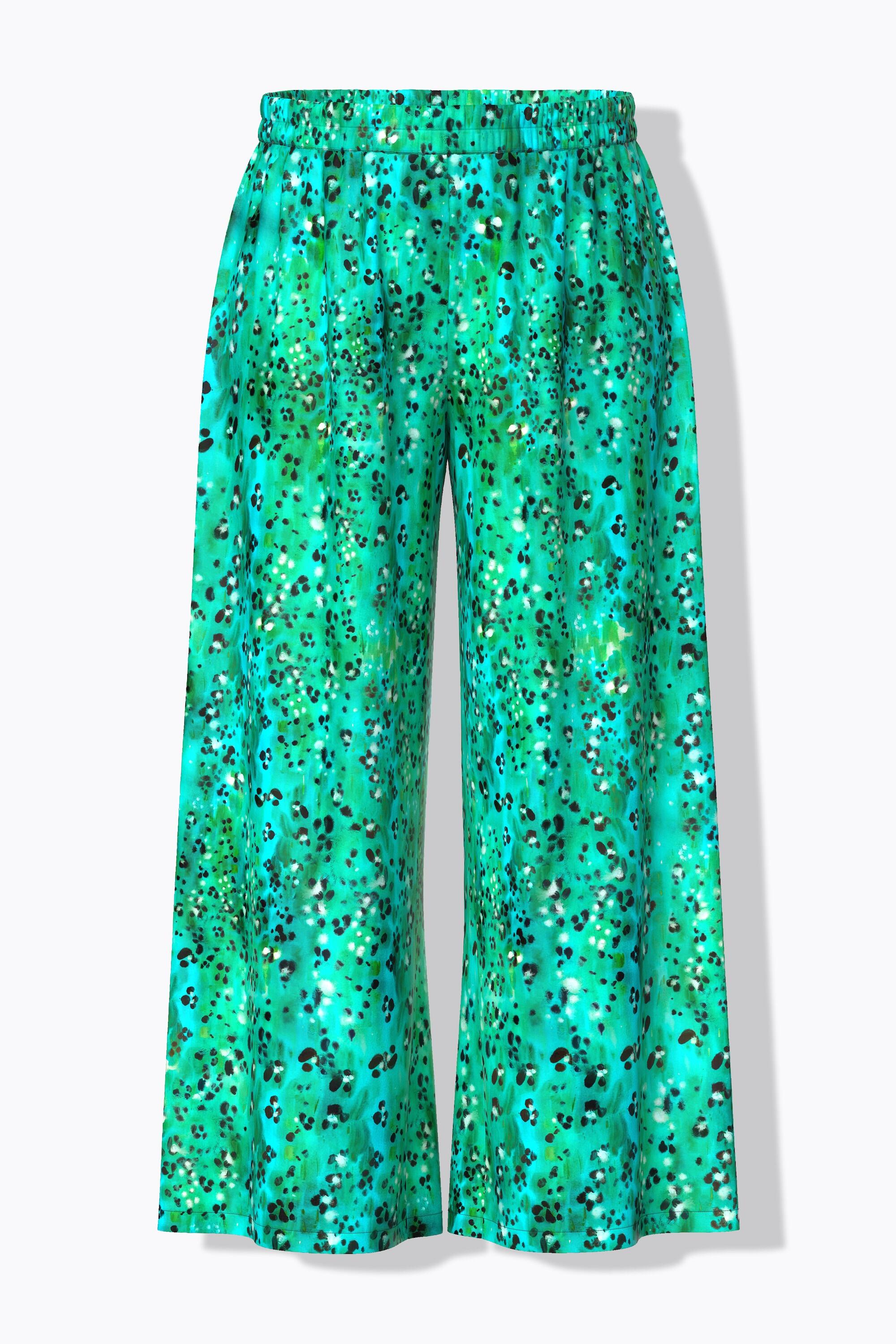 Femme Pantalon palazzo jambe large et taille élastique motif léopard 6/7