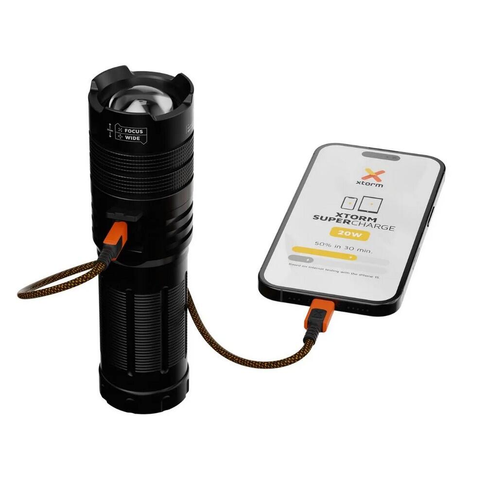Xtorm Charge rapide Zaklamp Batterie externe - 10.500 mAh - 20W - Noir 7/7
