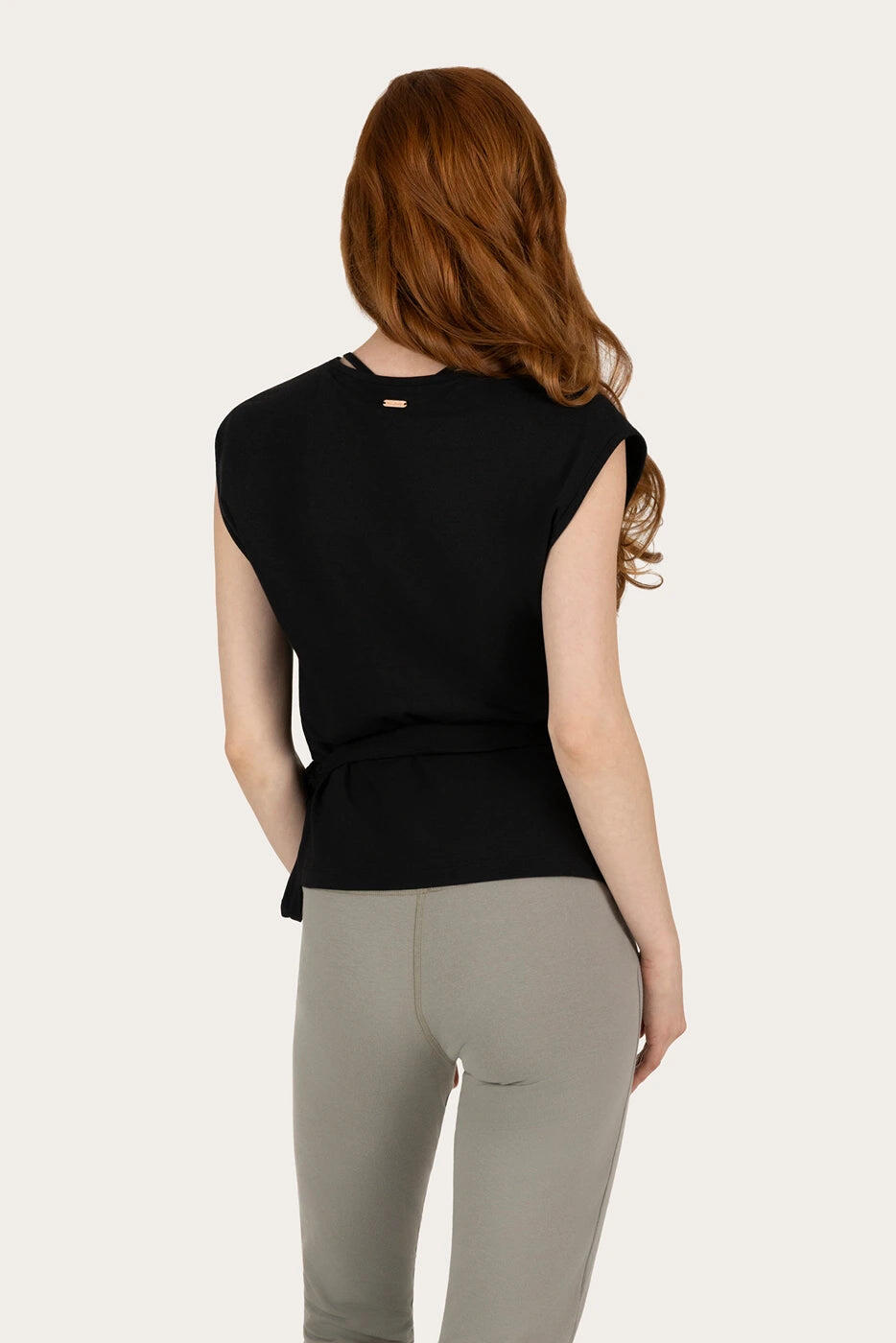 Haut De Yoga Noir CRZ Avec Coquets Amovibles - Taille M, Doux Et Stretch