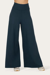 Pantalon de yoga et athleisure Nyx à coupe large – Bleu Foncé