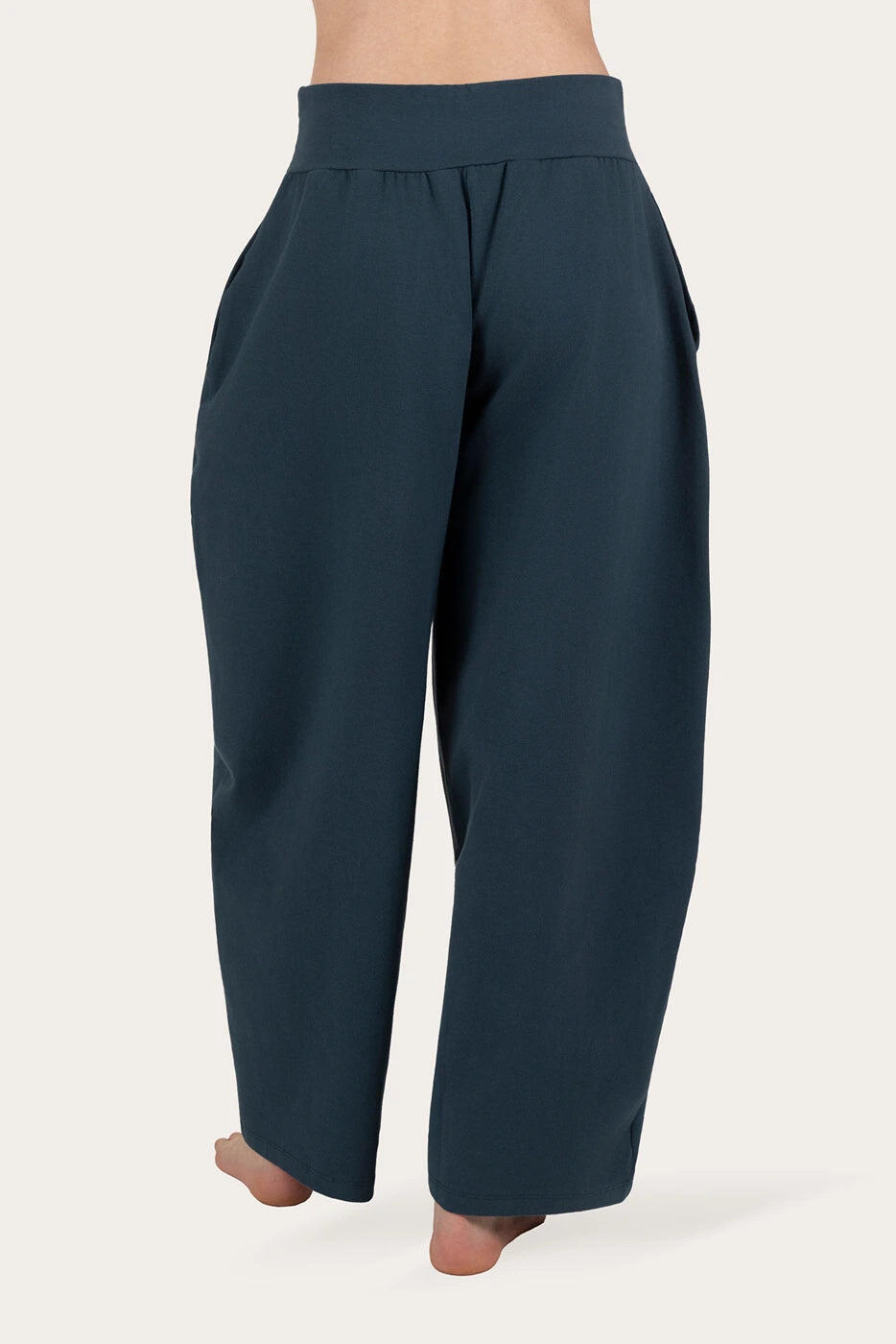 Pantalon de yoga & méditation Dhara – coupe barrel, Blue foncé 3/5