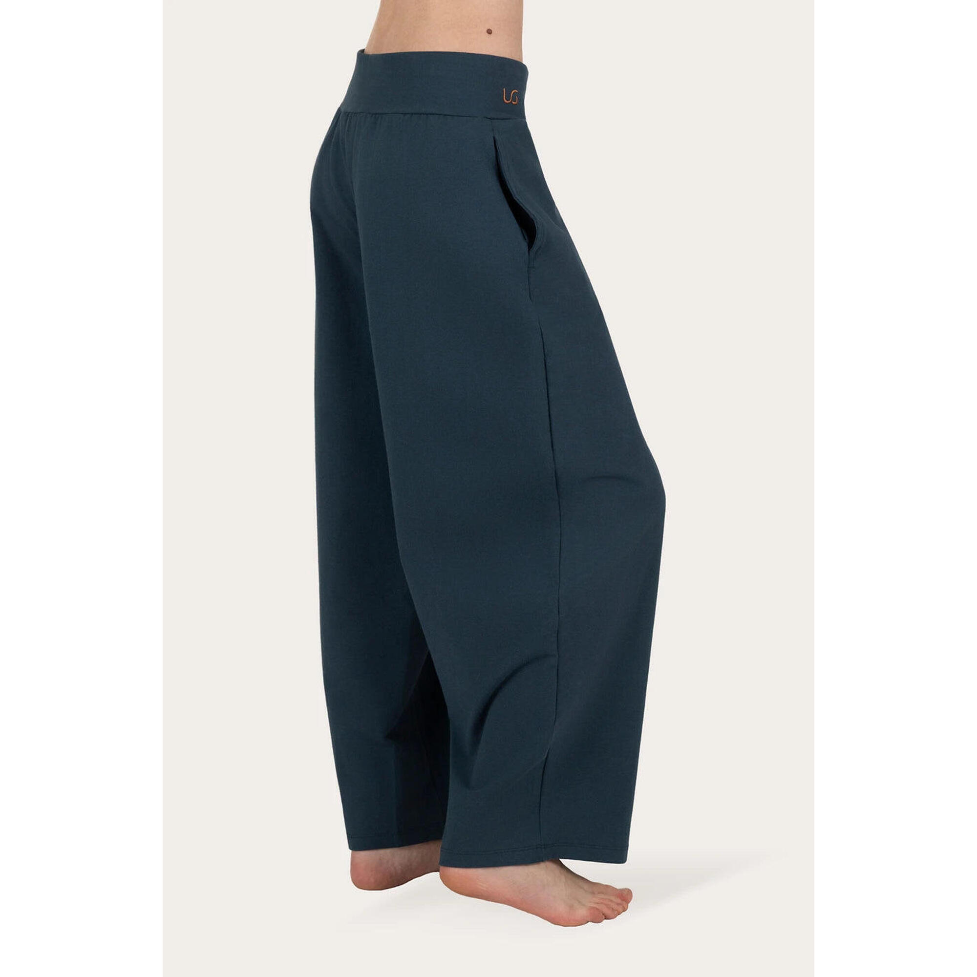 Urban Goddess - Pantalon De Yoga & Méditation Dhara – Coupe Barrel, Blue Foncé - Pantalons - Bleu - Decathlon