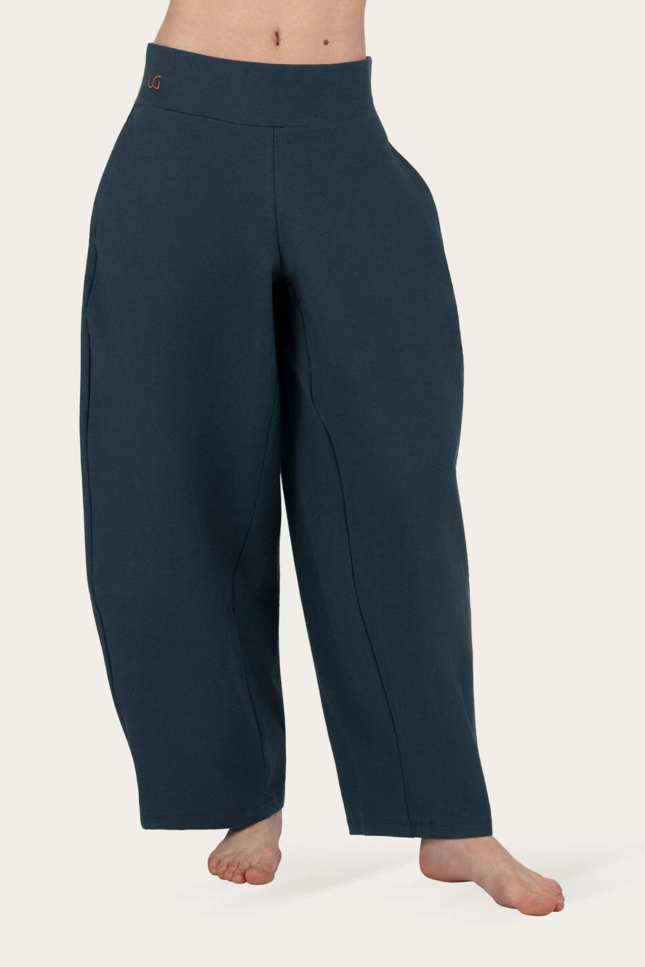 Pantalon de yoga & méditation Dhara – coupe barrel, Blue foncé 2/5