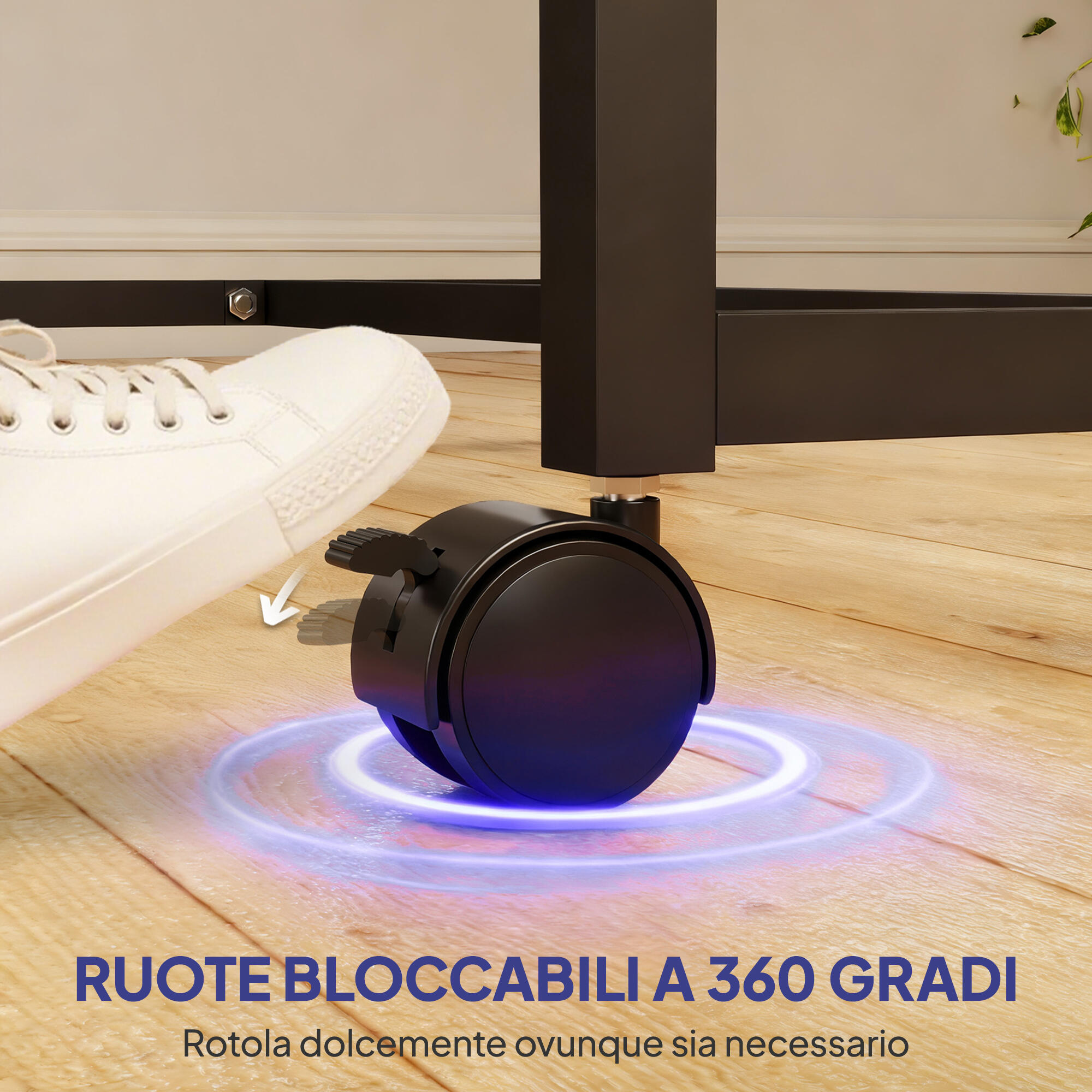 SPORTNOW Tavolo da Ping Pong Pieghevole per Interni con Ruote, Rete e Racchette 7/8