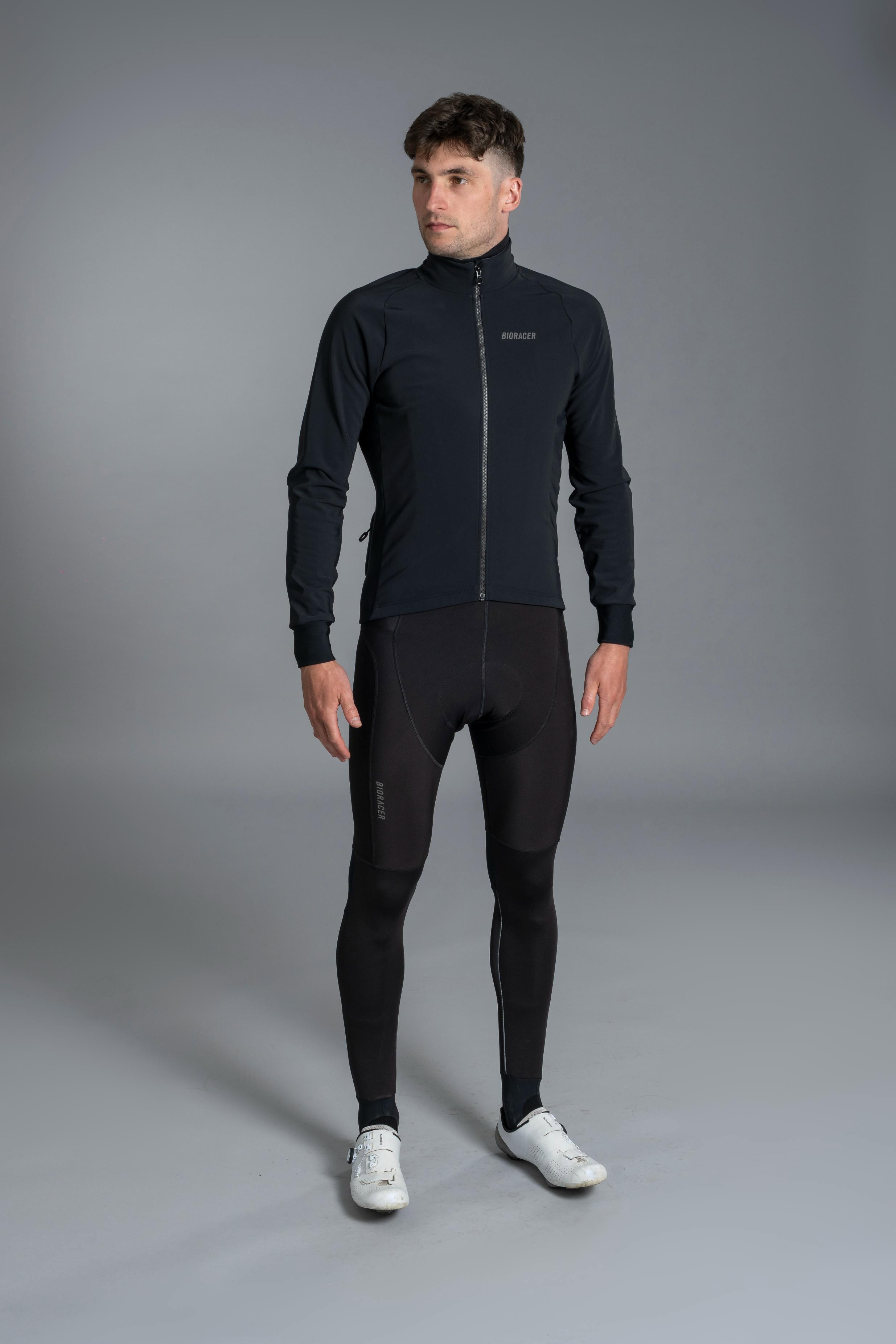Winter Cycling Jacket Insulating Windproof Men - Tempest Protect Pixel Black 4/7