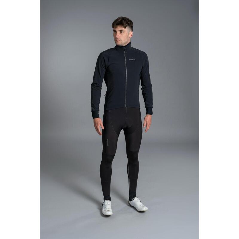 Winter Cycling Jacket Insulating Windproof Men - Tempest Protect Pixel Black