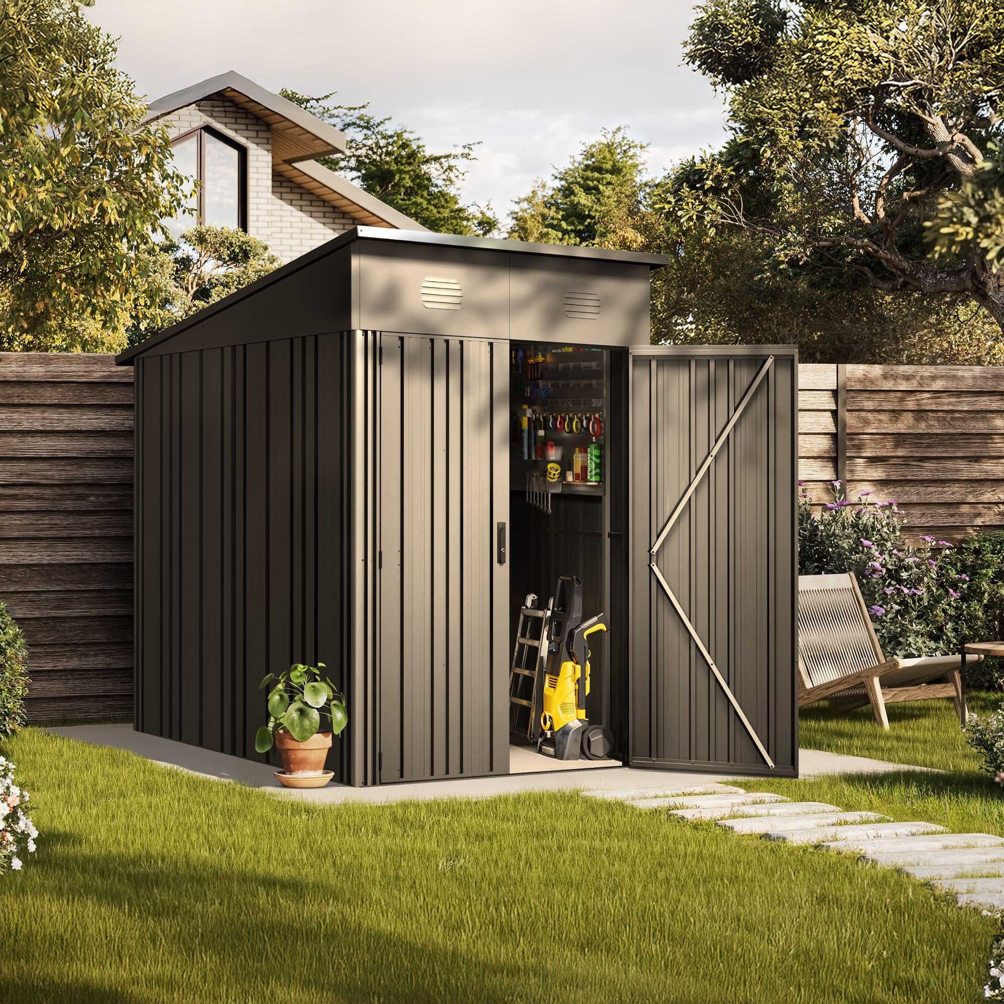 Abri de jardin métallique 2,82m² PIONEER Y30 structure solide 2/6