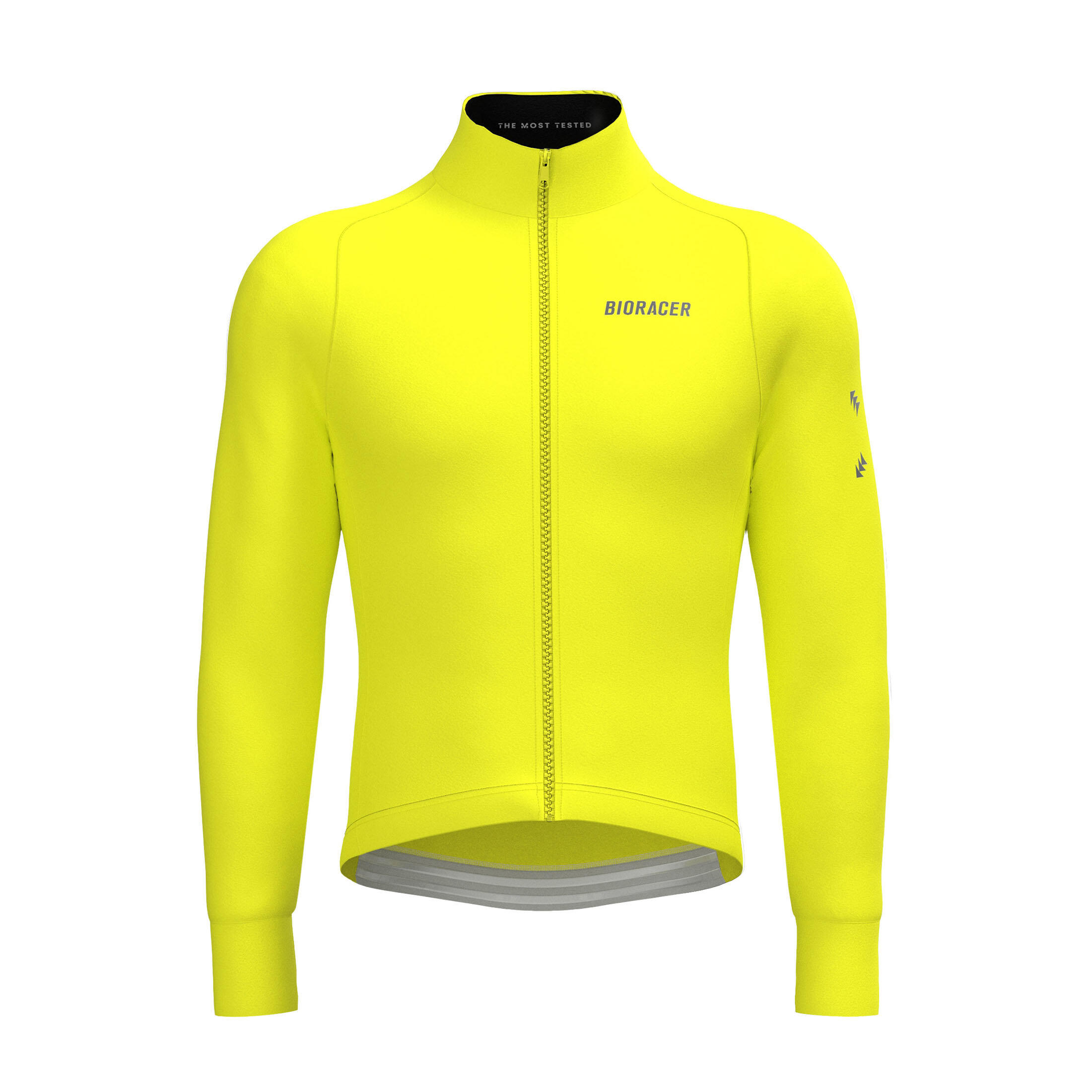 Bioracer - Veste Vélo Hiver Isolante Coupe-vent Homme - Tempest Protect Pixel Jaune Fluo - Veste - Jaune - Decathlon