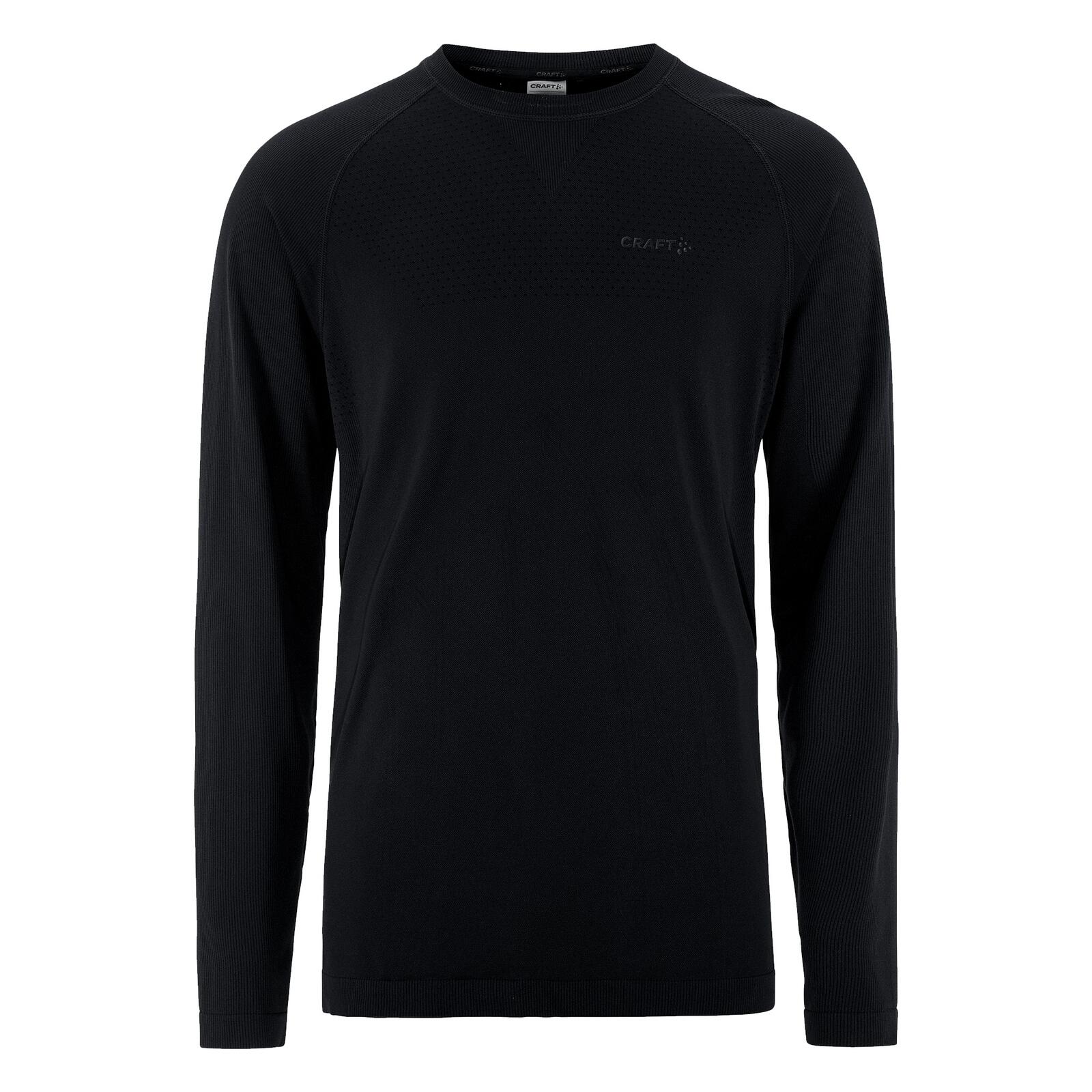 Bluză de corp Craft Active Comfort LS 2 bărbaţi - neagră | seamless