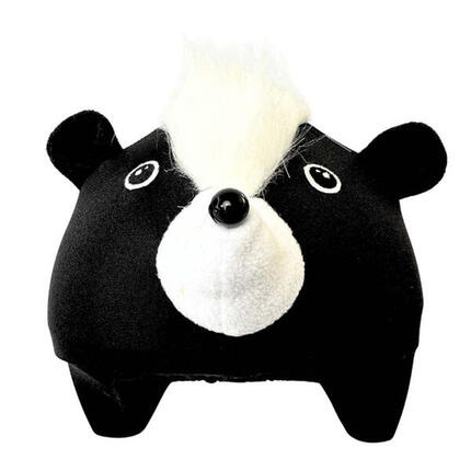 Housse de Casque Universelle CoolCasc - Mouffette Noir & Blanc - Ski, Vélo